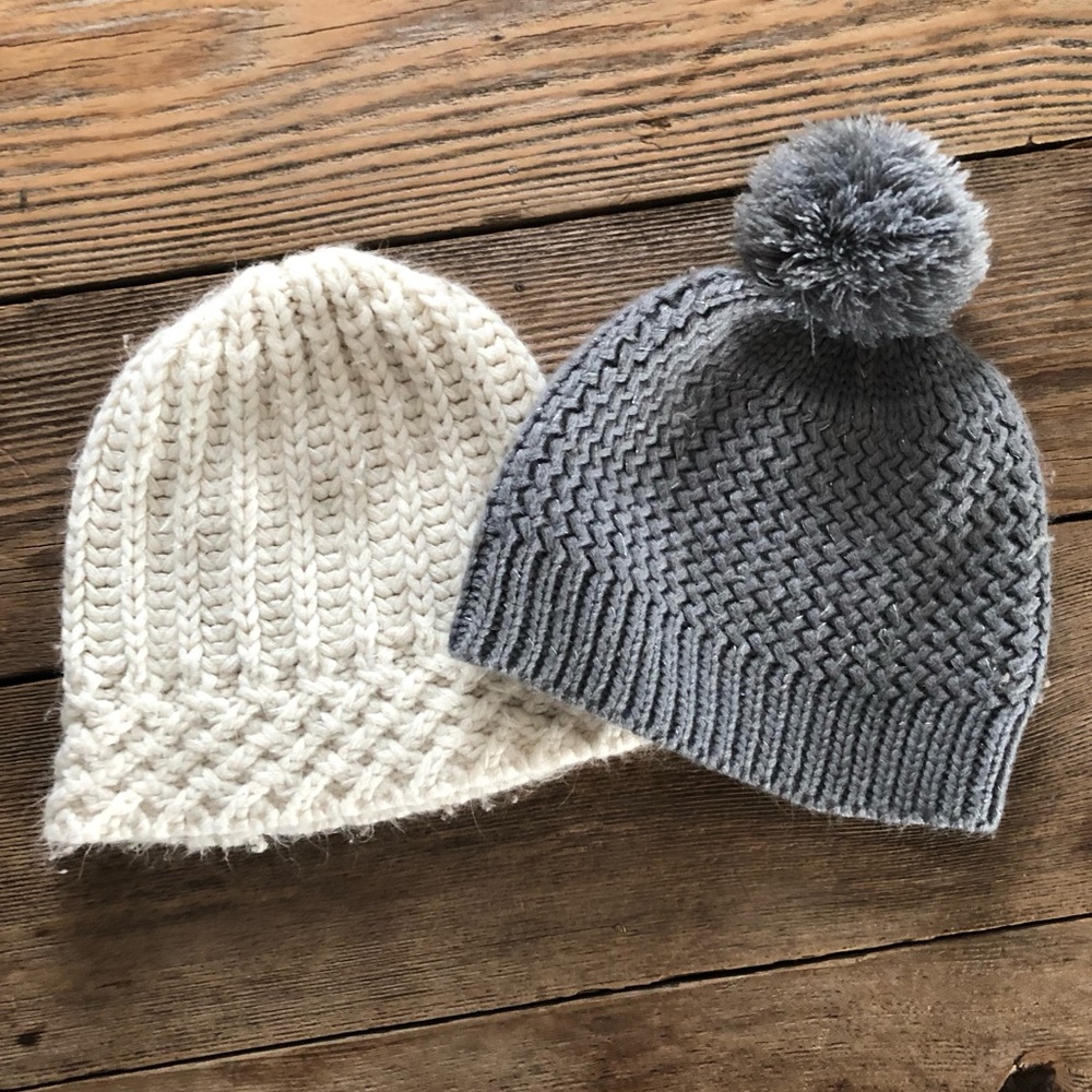 Ladies beanie hat bundle of 2